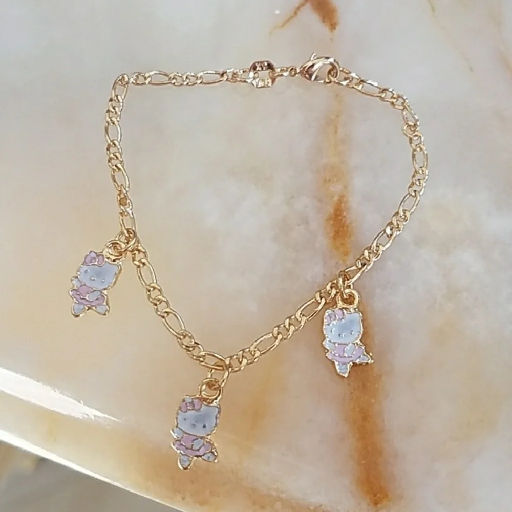 Hello Kitty Figaro Chain Bracelet kids 6 inches
